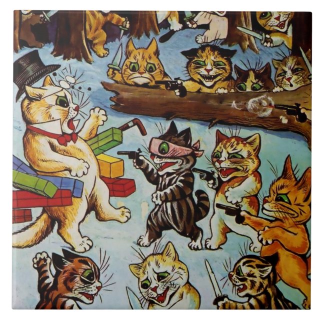 "Robbers and Brigands" de Louis Wain (Frente)