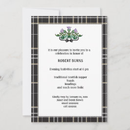 Robbie Burns Black Tie Convite