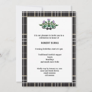 Robbie Burns Black Tie Convite