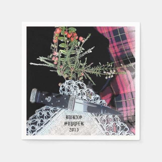 Robbie Burns guardanapos casuais para janto (Frente)