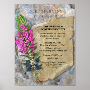 Robbie Burns Rustic - Poster de eventos