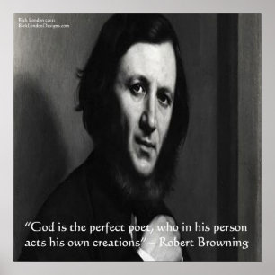 Robert Browning God Perfect Poet Cote Poster