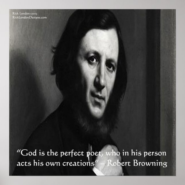Robert Browning God Perfect Poet Cote Poster (Frente)
