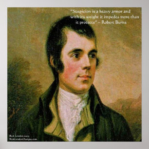 Robert Burns & Citação Famosa de Suspeita Poster