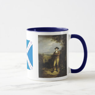 Robert Burns com a caneca de café escocesa de
