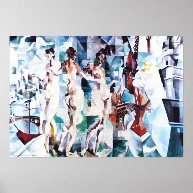 Robert Delaunay O Poster da cidade de Paris (Frente)