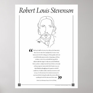 Robert Louis Stevenson Escrevendo Cote Poster
