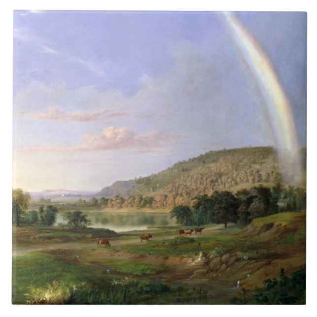 Robert S. Duncanson Landscape com Rainbow Poster (Frente)