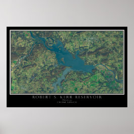 Robert S. Kerr Lake Oklahoma - Mapa de Poster por 