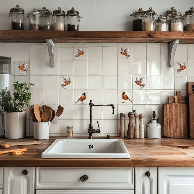 Robin americano em voo (Criador carregado)