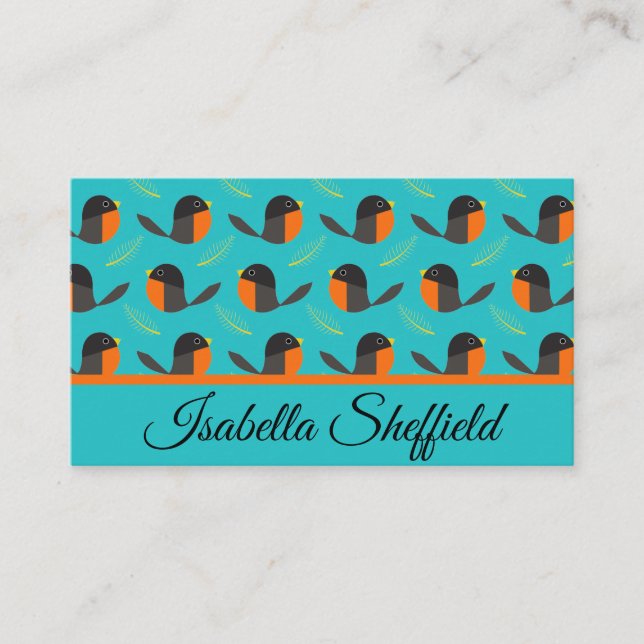 Robin Birds Cartão de visita (Frente)