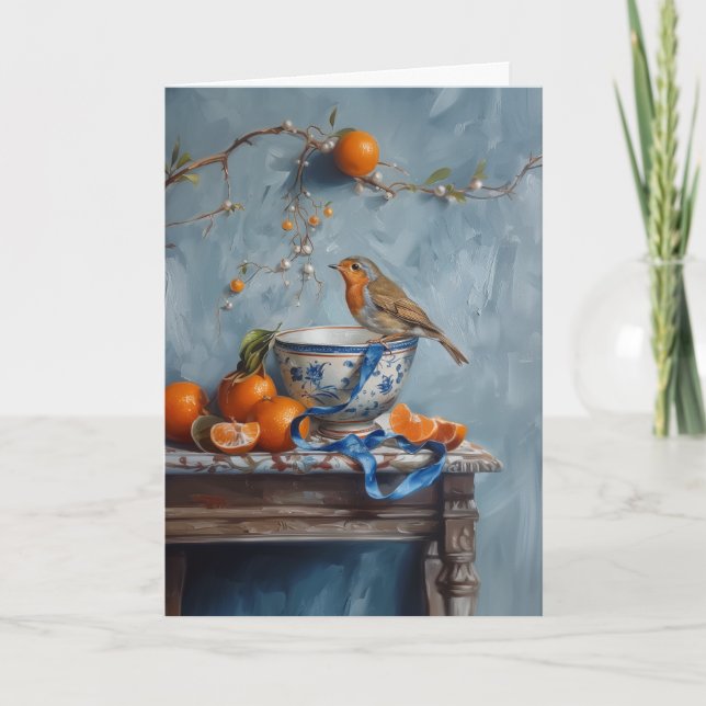 Robin - Cartão de Saudação Dobrado (Frente)