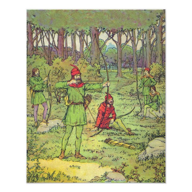 Robin Hood Na Impressão De Foto Da Floresta (Frente)