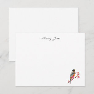 Robin no Cartões de agradecimentos de aquarela de 