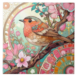 Robin Red Breast Bird Flor Floral Rosa Flores