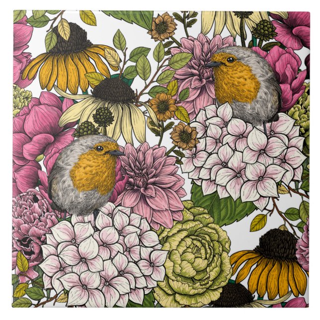 Robins in the garden (Frente)