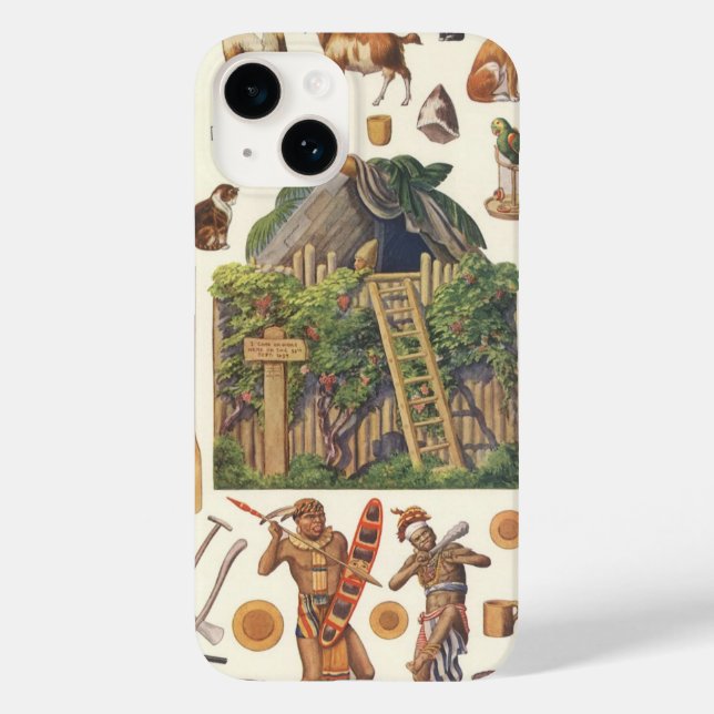 Robinson Crusoe, Brinquedos de papel vintage vitor (Verso)