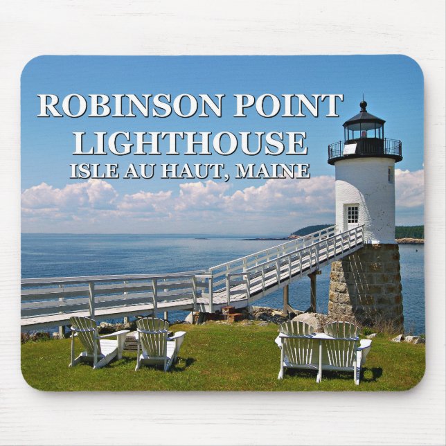 Robinson Point Lighthouse, Maine Mousepad (Frente)
