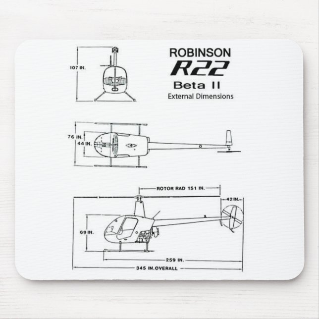 Robinson R22 Mousepad (Frente)