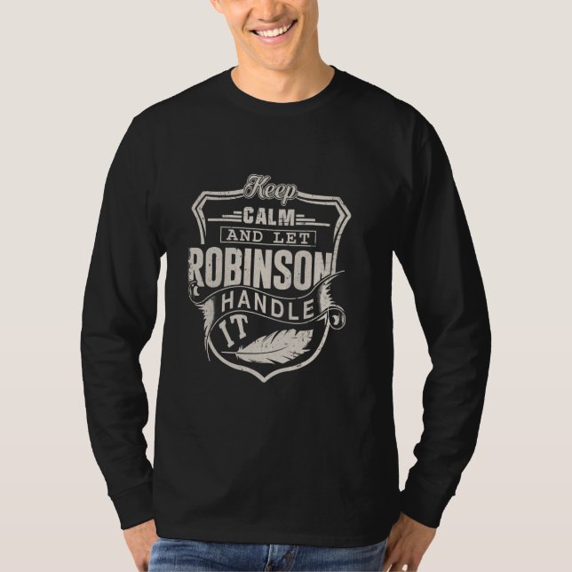 Robinson Sobrenome Camisa Robinson Nome Aniversári (Frente)