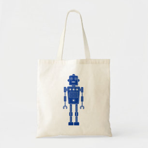 Robô 270620/011 - Bolsa Tote Azul Marinho e Branco