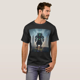 Robô 4 homens camiseta preta