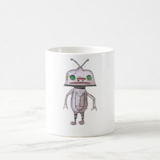 Robô cinzento caneca branca clássica de 11 onças