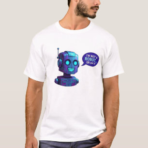 Robô de IA Engraçado Não Sou Um Robô Camiseta de H