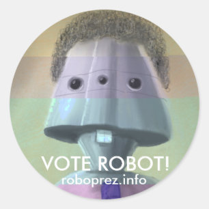 Robô do voto! - Grande etiqueta Chuck10.1