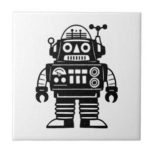 Robô Inspirado no Estilo Retro de Meados do Século