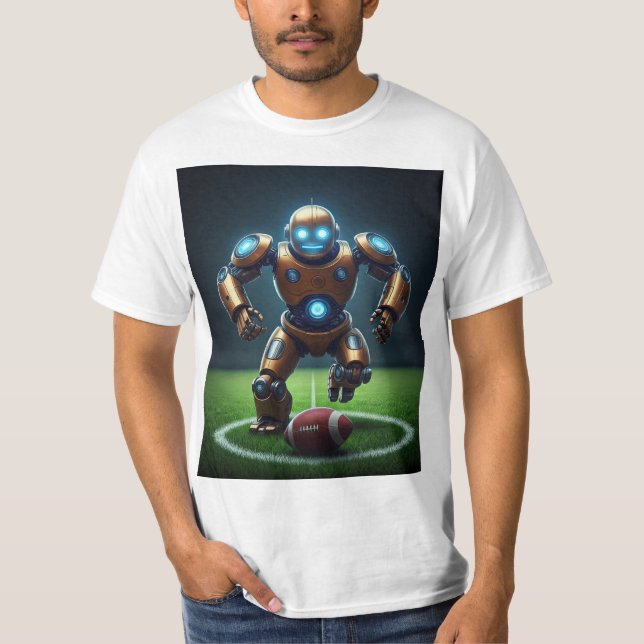 Robô joga camisa gráfica de futebol americano (Frente)