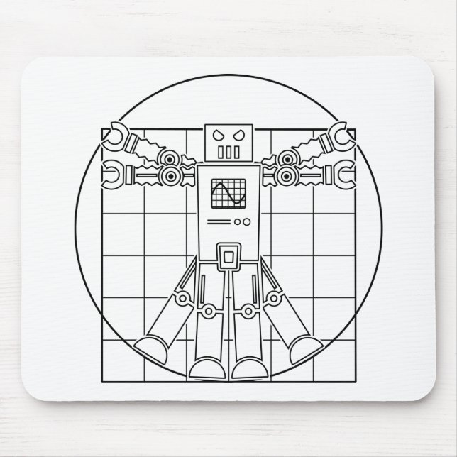 Robô Mousepad de da Vinci Vitruvian (Frente)