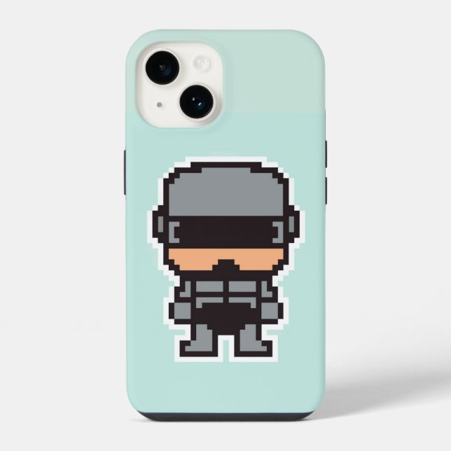 Robô policial pixelado fofo (Verso)