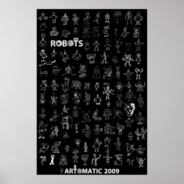Robôs Artomáticos Poster 4 de 2009 - Edição Negra (Frente)