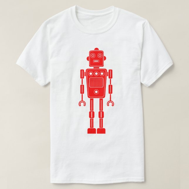 Robot 270620/011 - Camiseta vermelha e branca (Frente do Design)