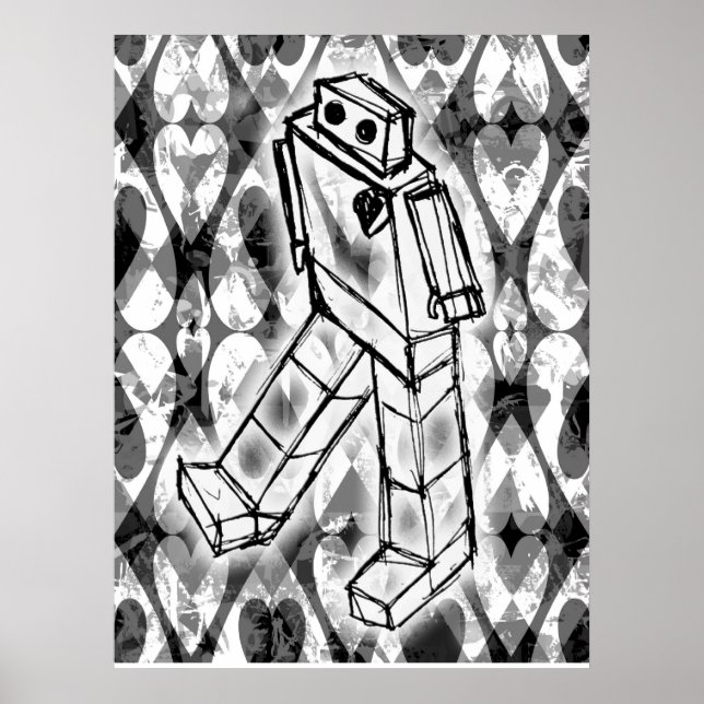 Robot Hearts Poster (Frente)