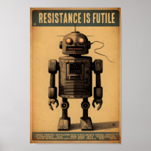 Robot poster - A resistência é inútil