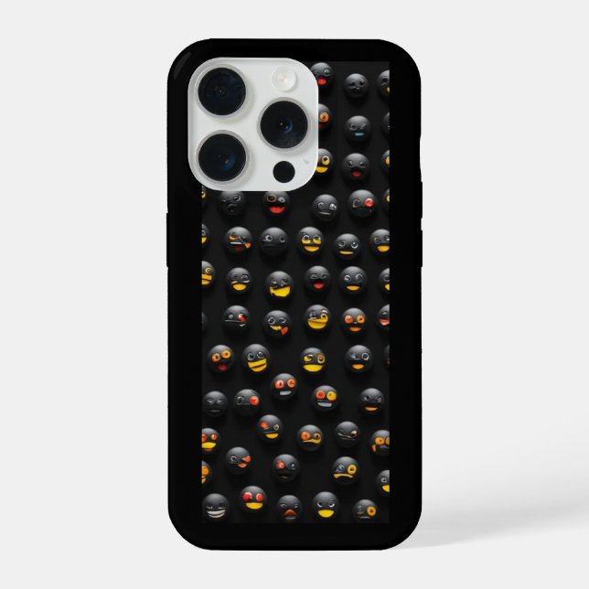 Robotic Emojis iphone 15 pro case (Verso)