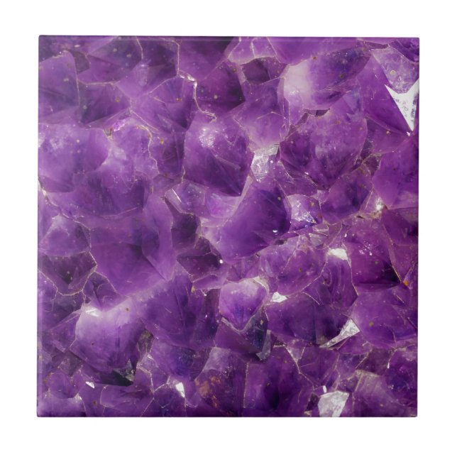 Rocha Amethyst roxa fevereiro Birthstone de pedra (Frente)