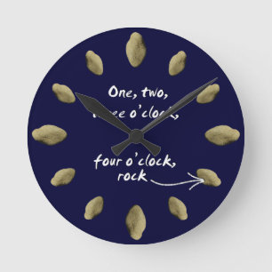 Rocha das 1-2-3-4 horas - Relógio (Face Escura)