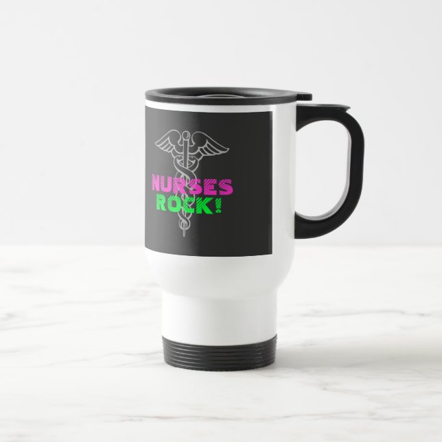 Rocha das enfermeiras! Caneca de viagem em cores (Direita)