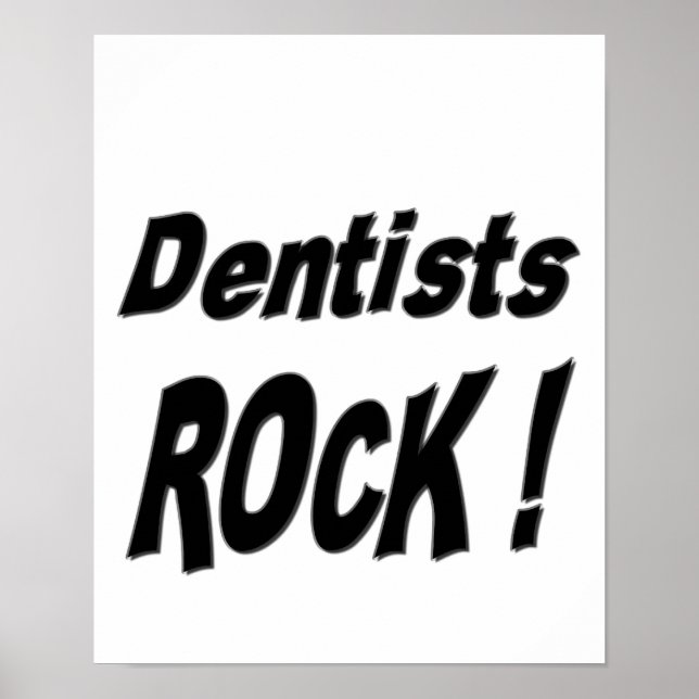 Rocha Dentista! Impressão poster (Frente)