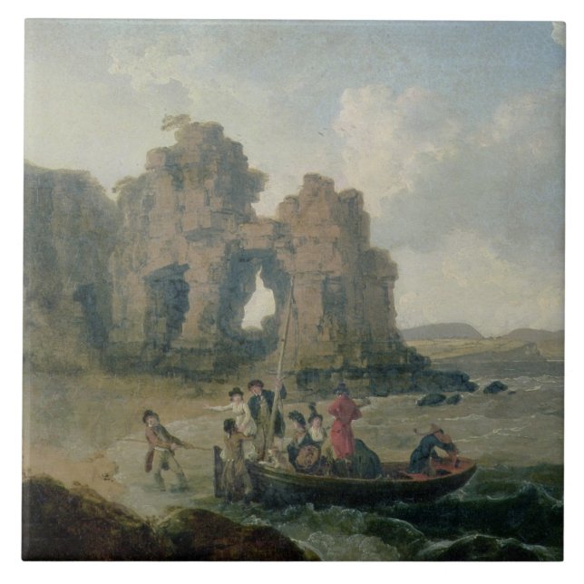Rocha do castelo (ilha), canal de Flatholm de (Frente)
