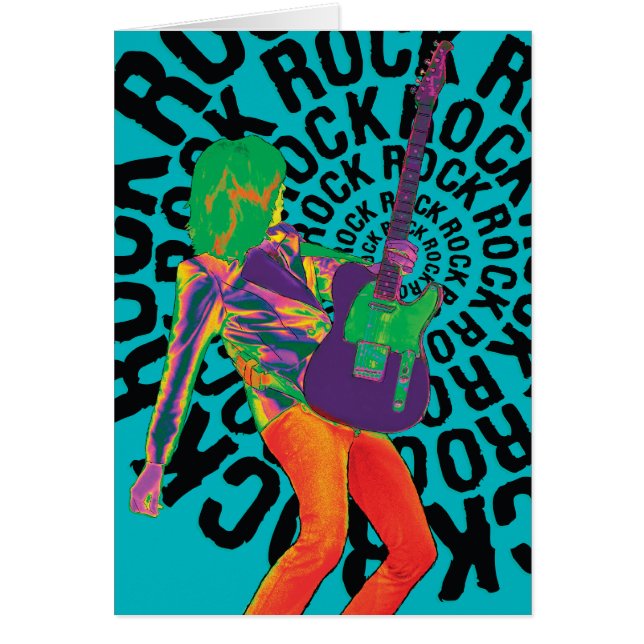 Rocha sobre com seu auto mau! Cartão (Frente)