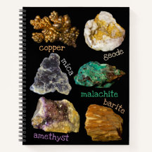 Rochas de Geodo de Ametista, Mica, Cobre, Barita e