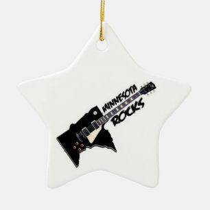 Rochas de Minnesota!  Enfeites de natal da estrela