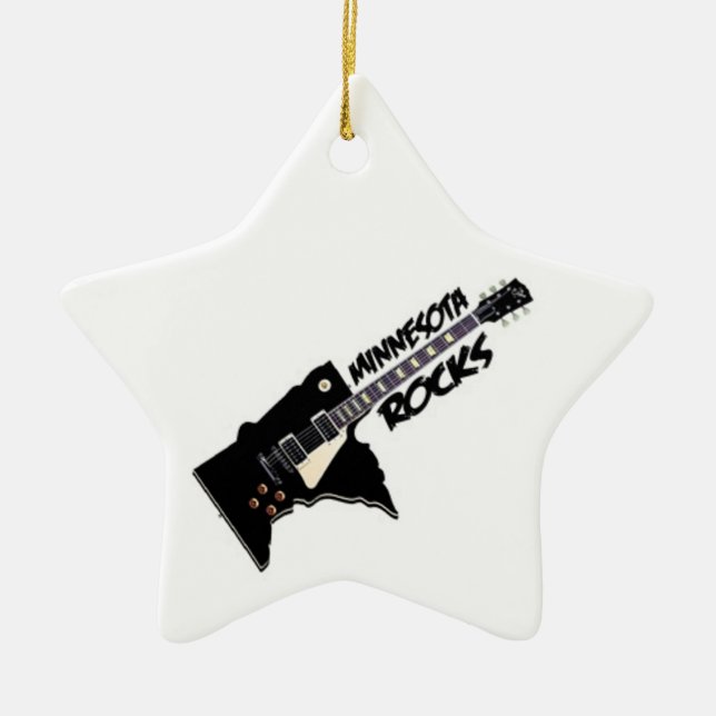 Rochas de Minnesota!  Enfeites de natal da estrela (Frente)