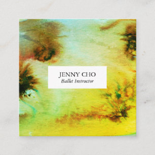 Rochas e salpicos de água cartão de visita quadrad