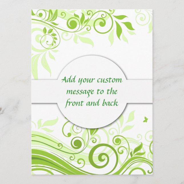 Rochas Florais em Matizes de Verde Fresco (Frente)