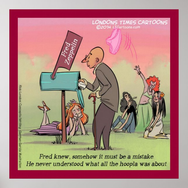 Rock And Roll Fred Funny Poster (Frente)